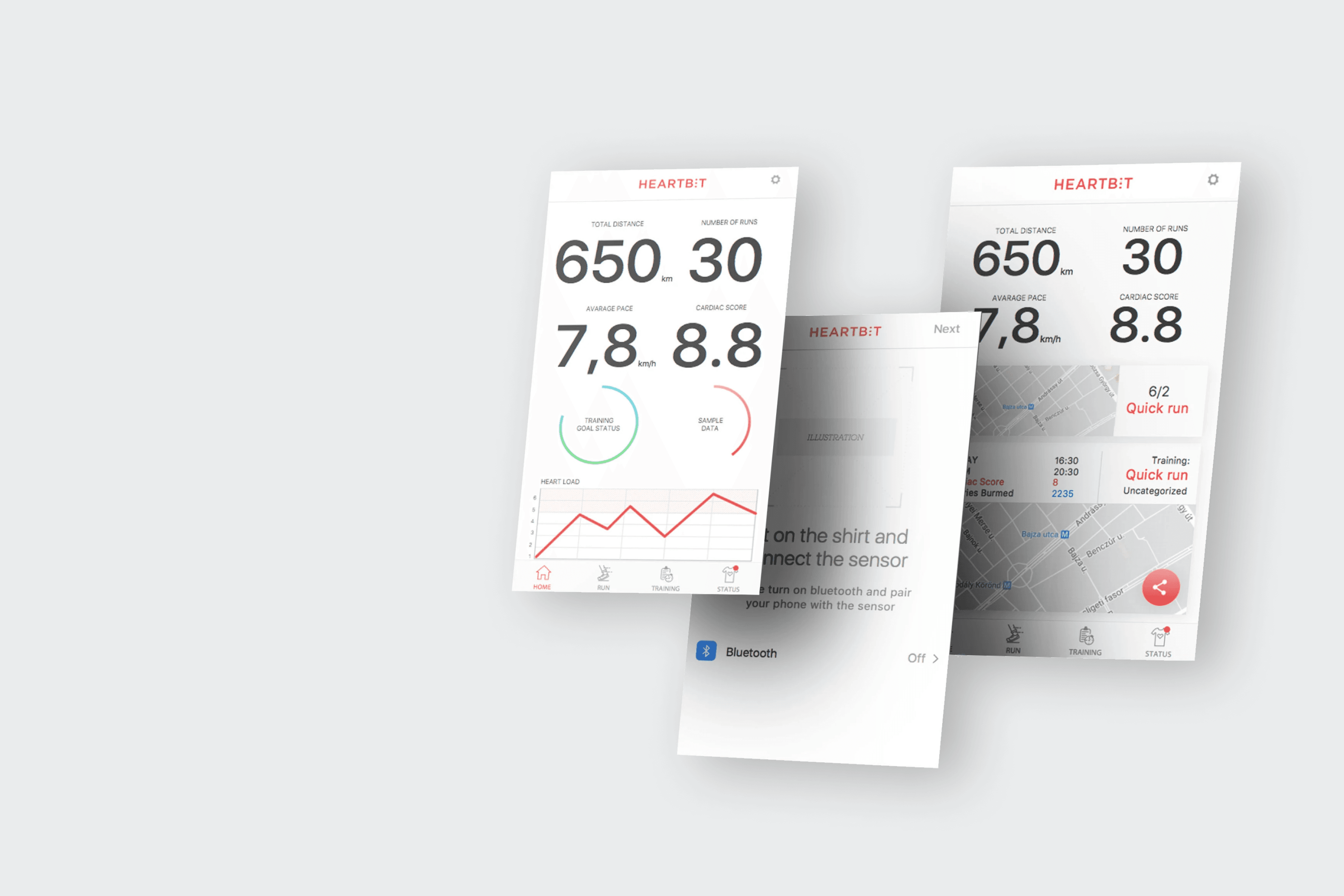 multiple images with HeartBit screenshots